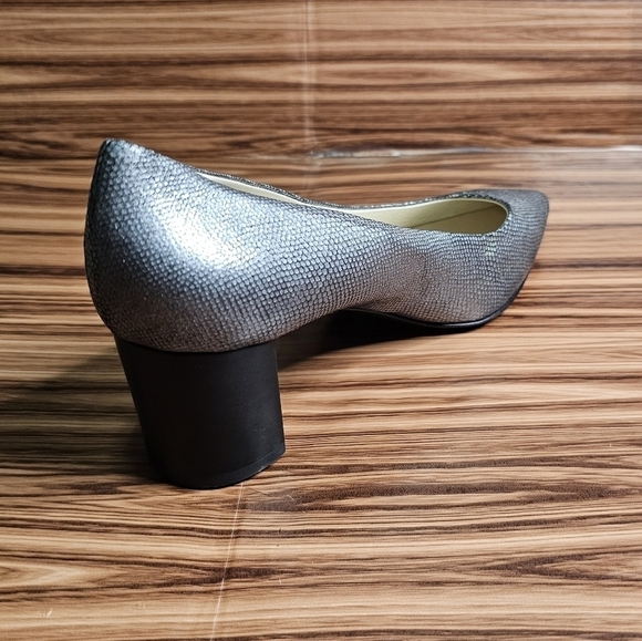 Firenze.Studio Metallic Pewter Pumps Size 6 - Picture 3 of 6